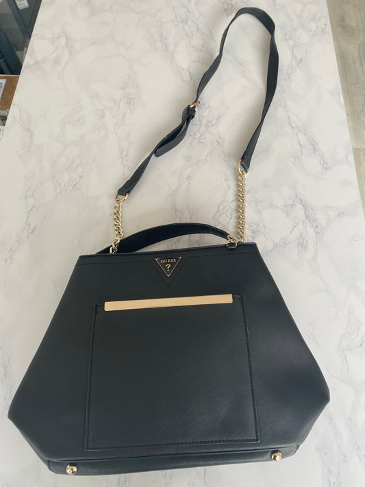 Guess Black Saffiano Crossbody Handbag
