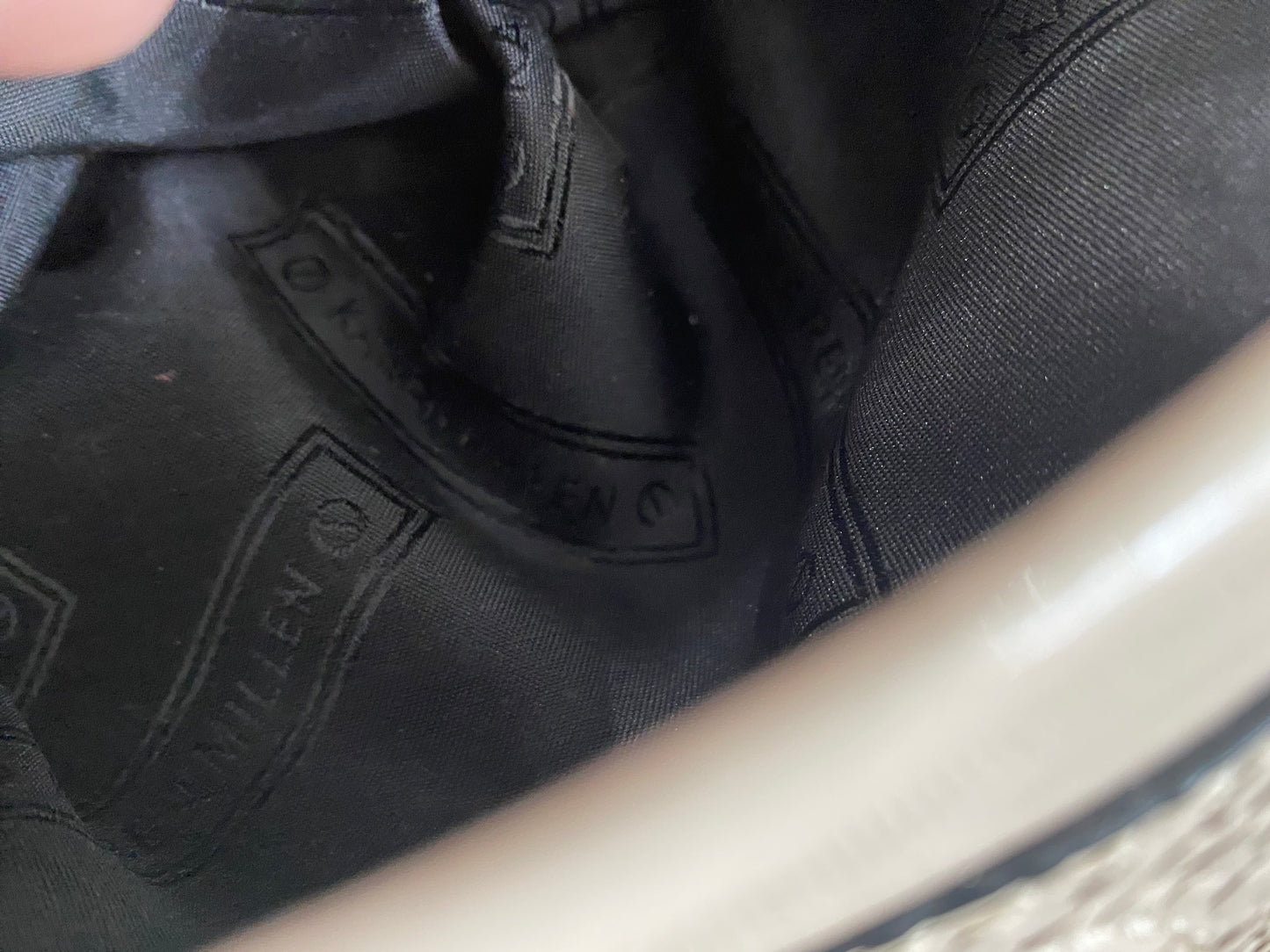 Karen Millen Crossbody Leather Handbag Beige