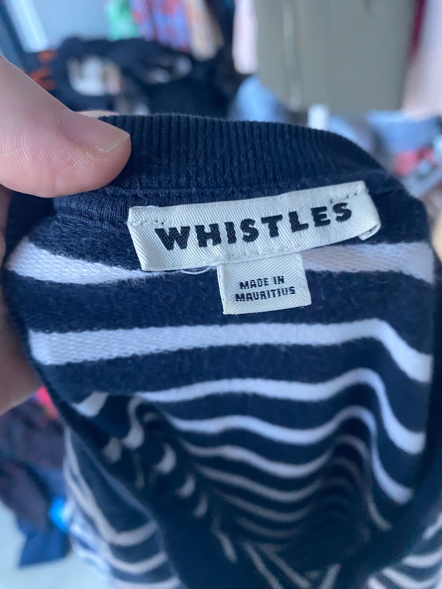 Whistles Striped Sweater Size 8