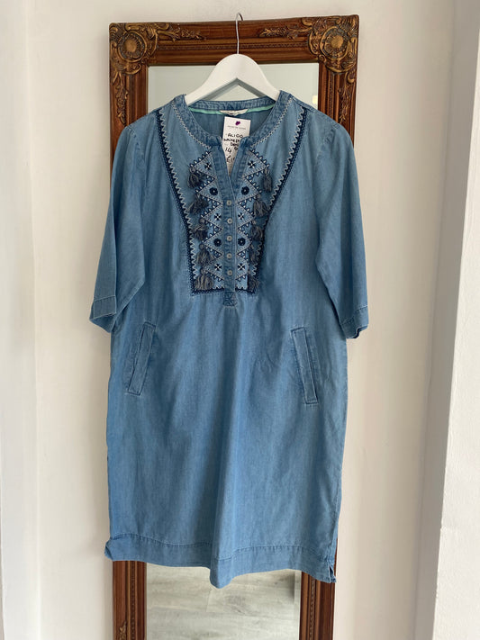 White Stuff Denim Look Dress Size 14
