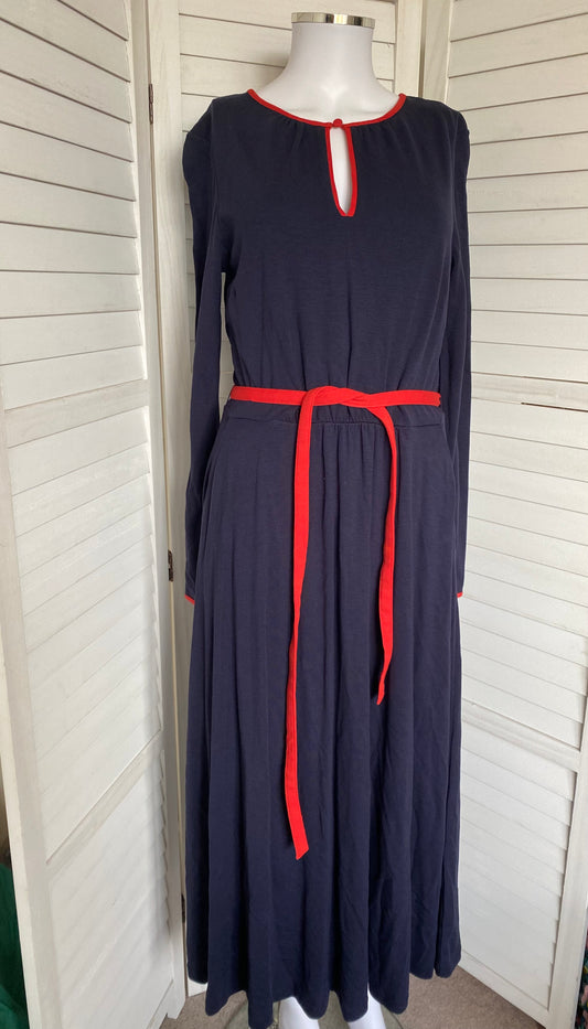 Boden navy Elsie dress size 12 L brand new