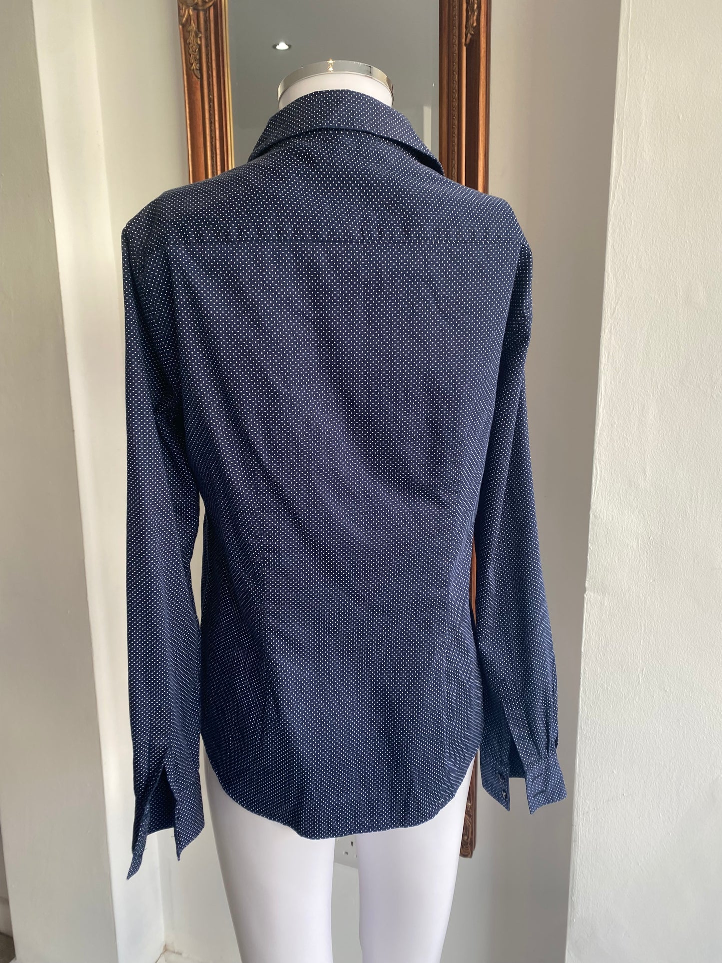 Jaeger Blue Spotted Shirt Size 10