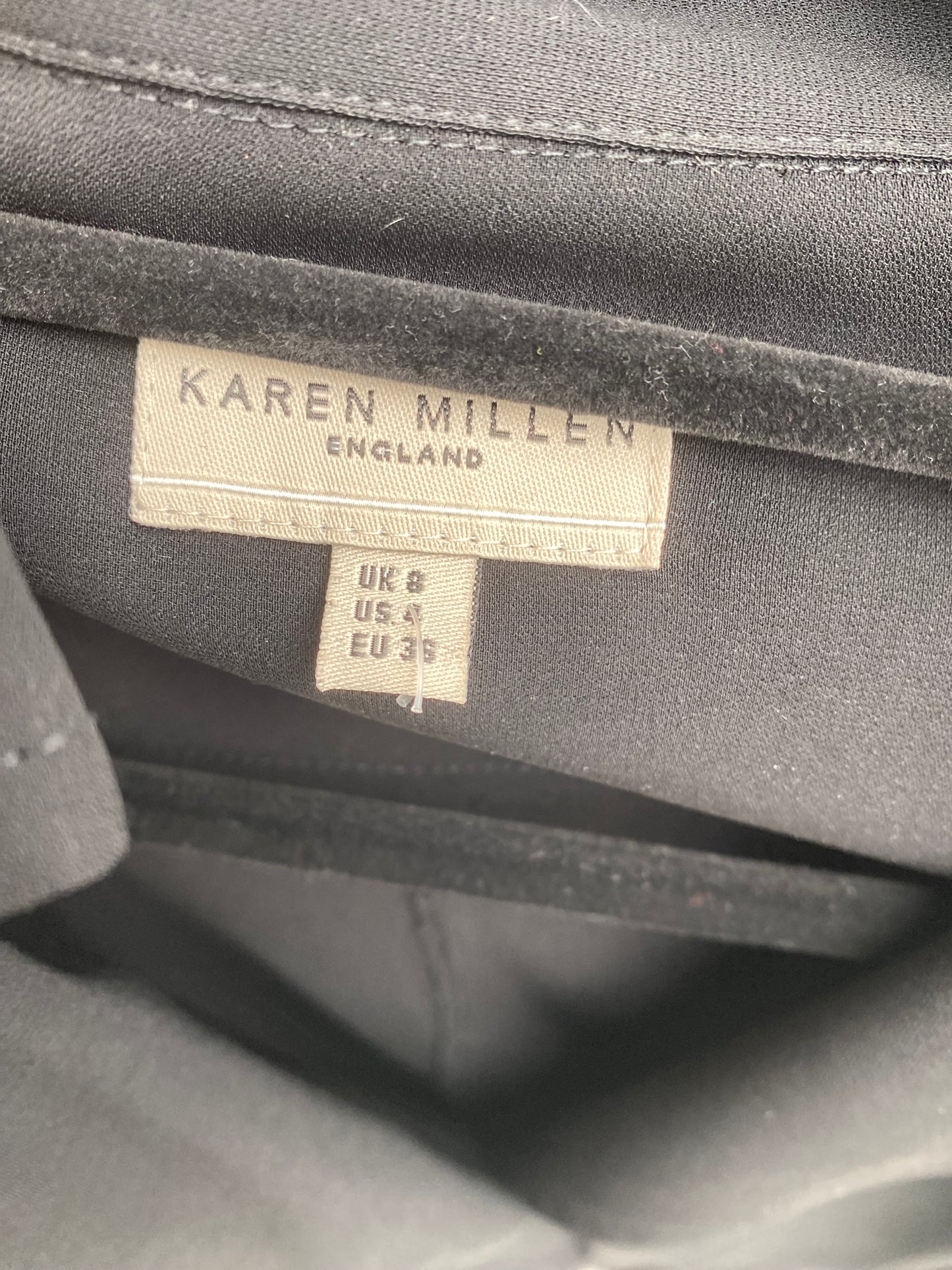 Karen Millen black belted dress size 8