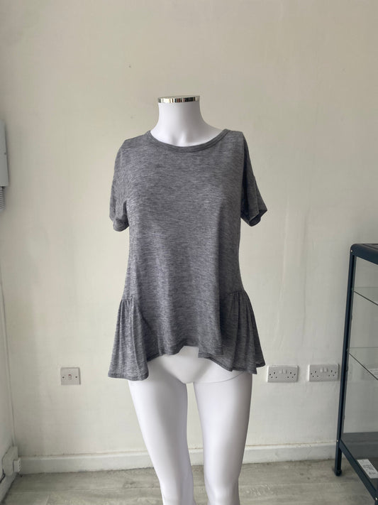 All Saints Grey T-Shirt Size 8-12