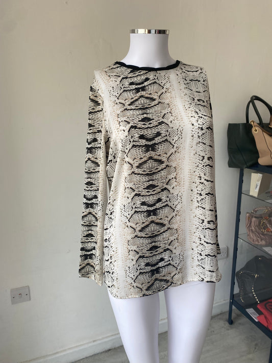 Zara Snake Print Top Size 8-10