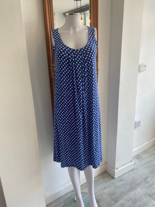 Signature Experince Blue Polka Dot Dress Size Small 10-12