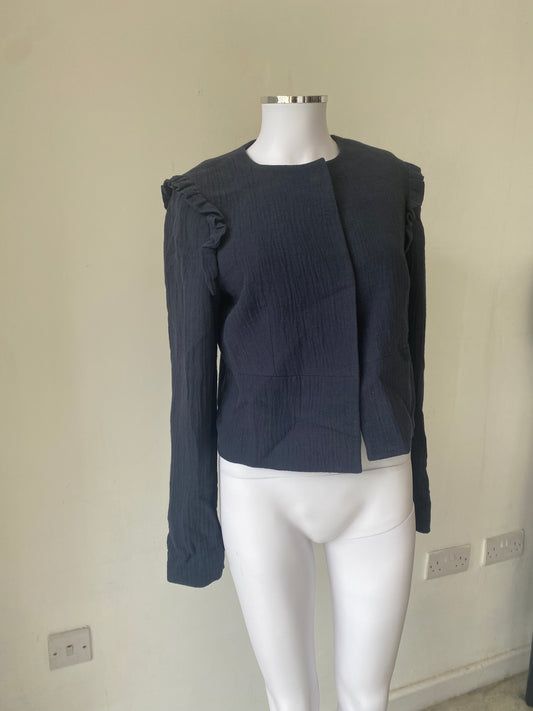Mango Navy Jacket Size Small 8-10