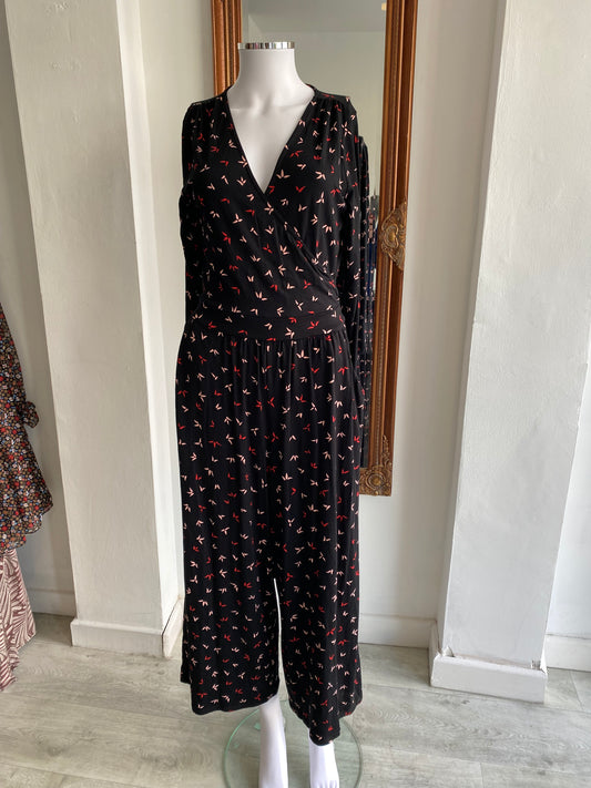 Editor’s Cut Leaf Print Jumpsuit Size 8