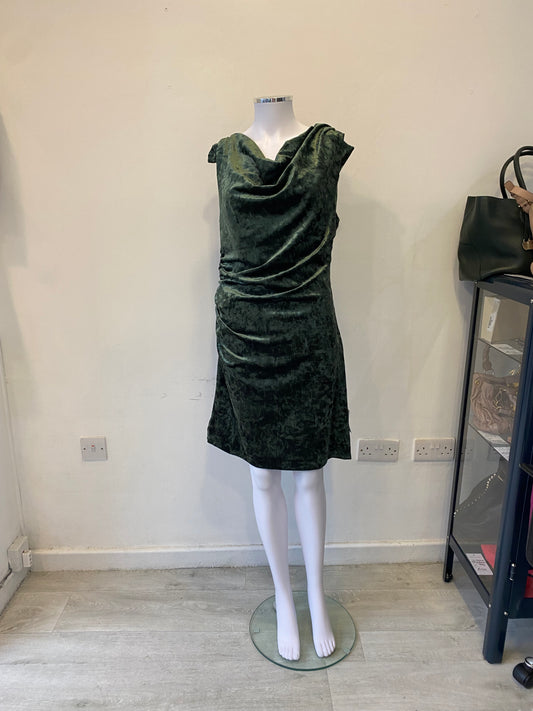 Ro and Zo Green Velvet Dress Size 12 With Tags