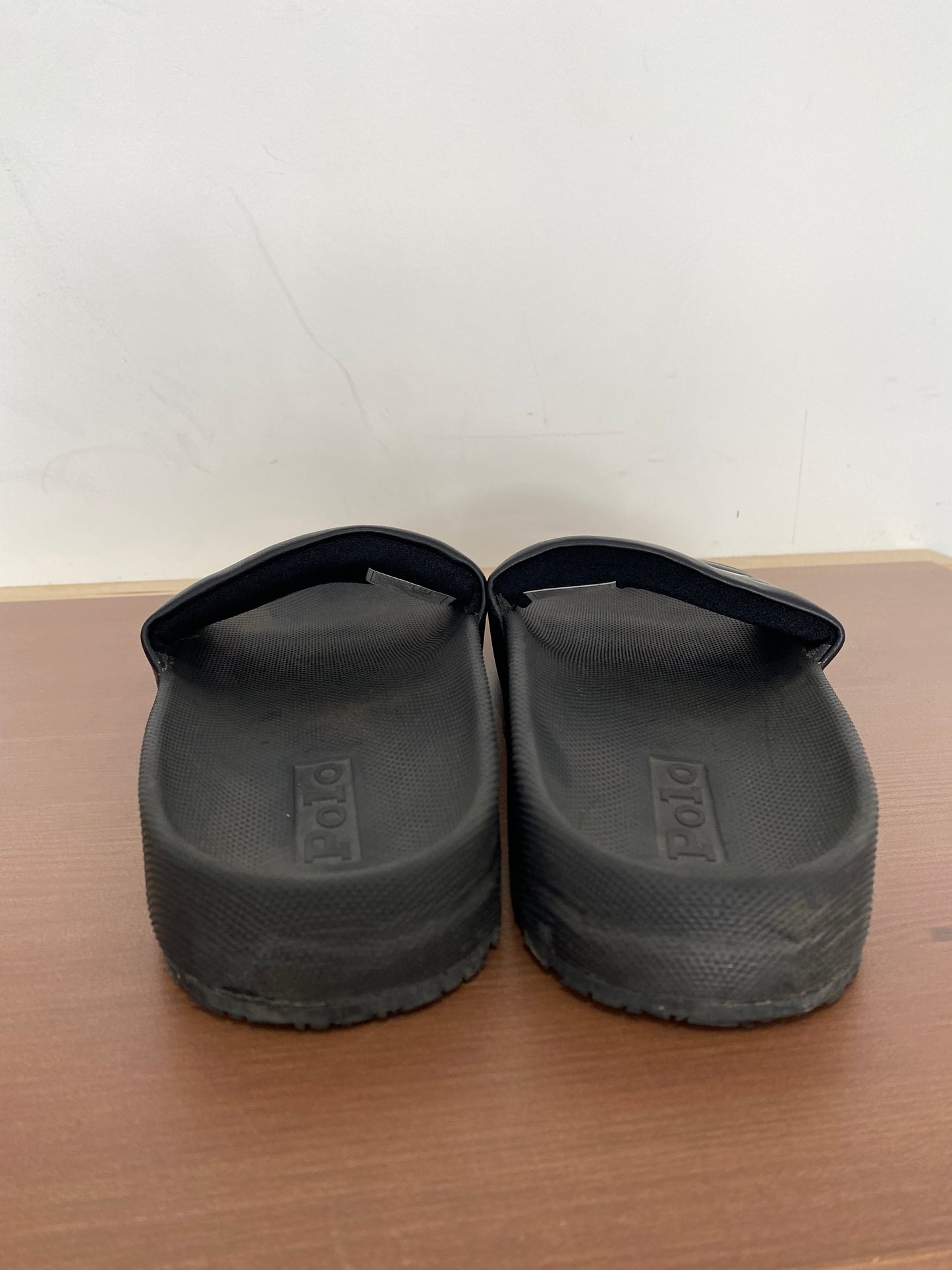 Polo Ralph Lauren Polo Black Cayson Sliders Size 4.5