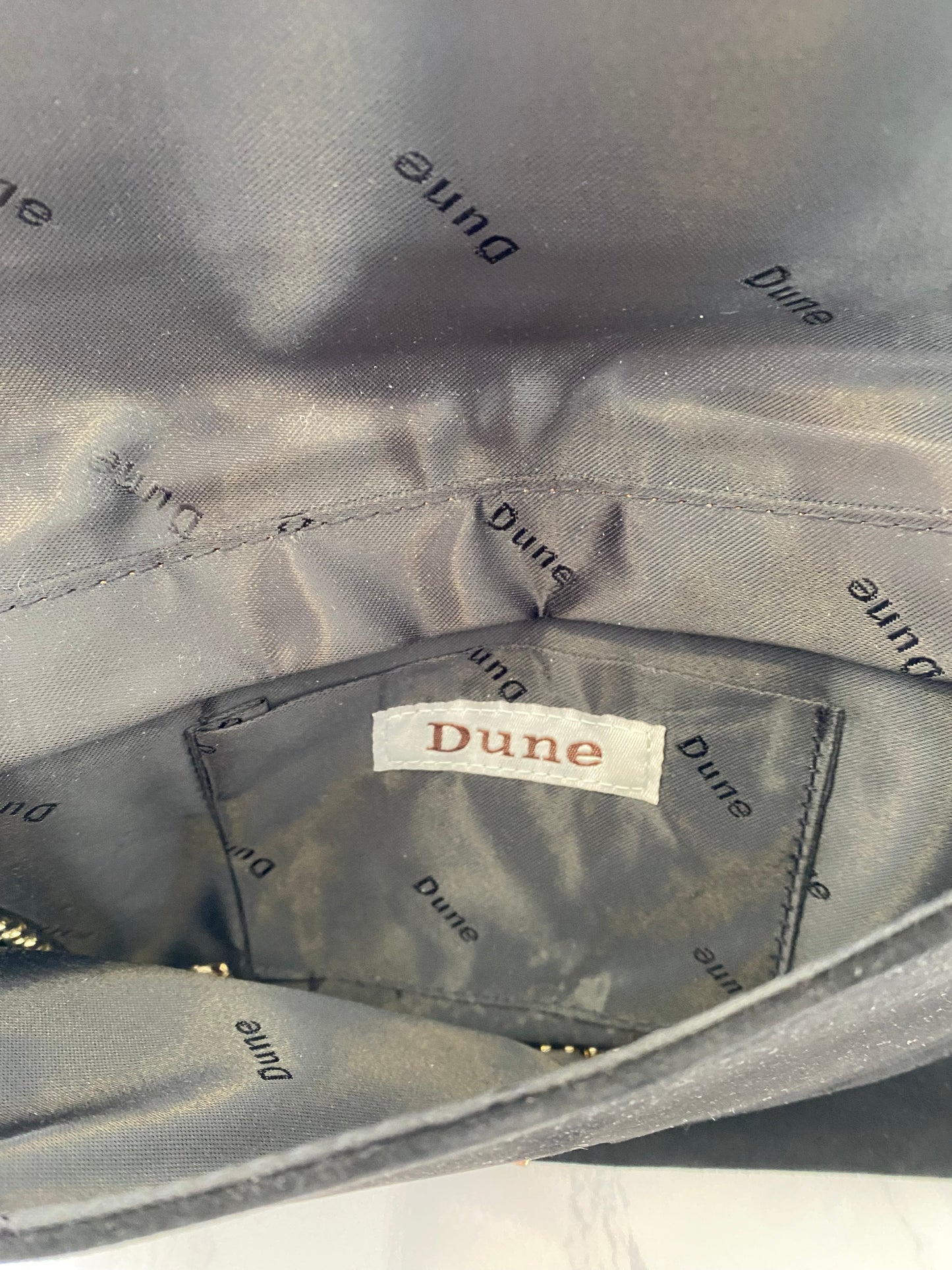 Dune Black Suede Handbag