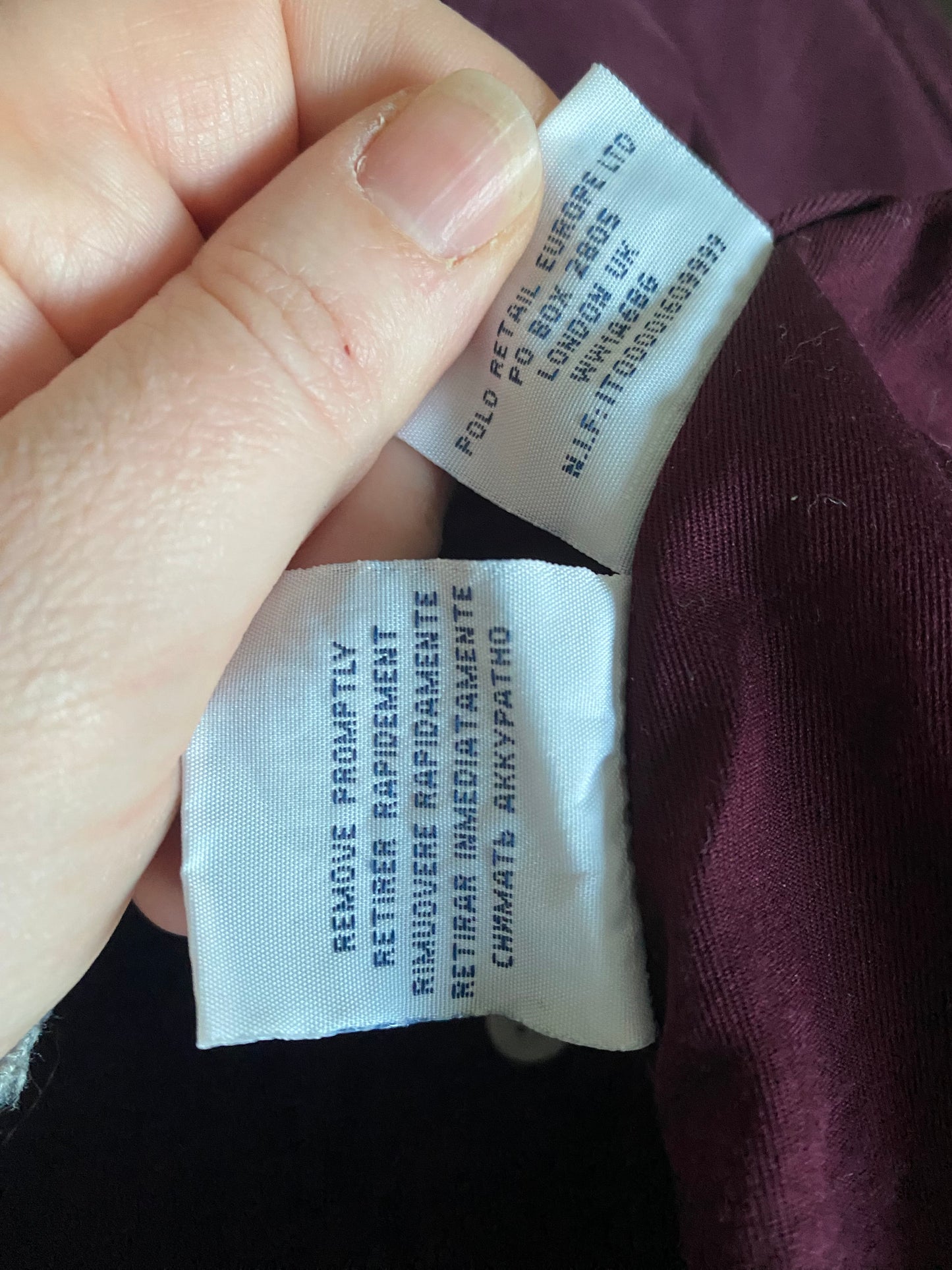 Polo Ralph Lauren Burgundy Shirt Size XXL