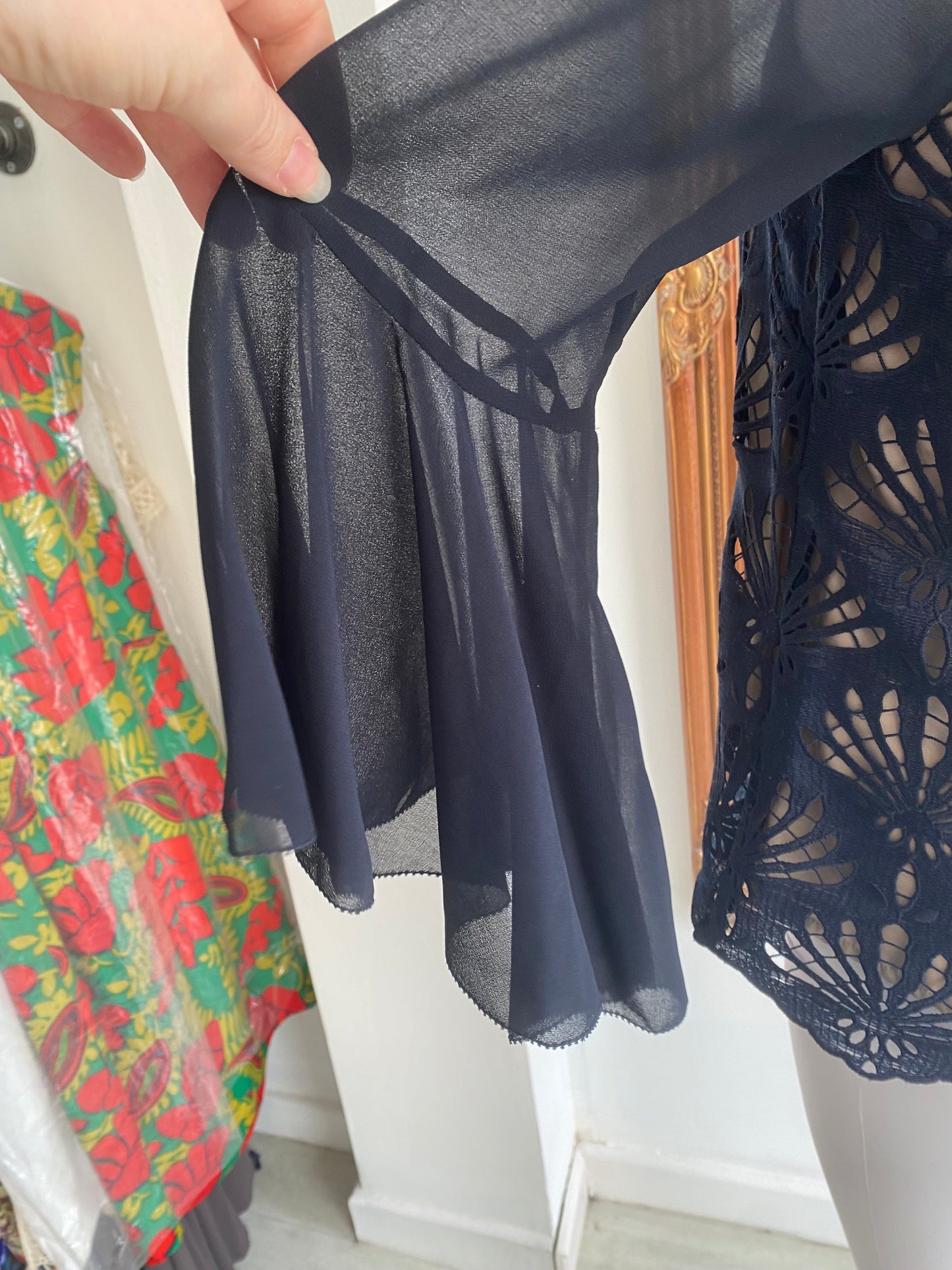 Mint Velvet navy top size 8-10