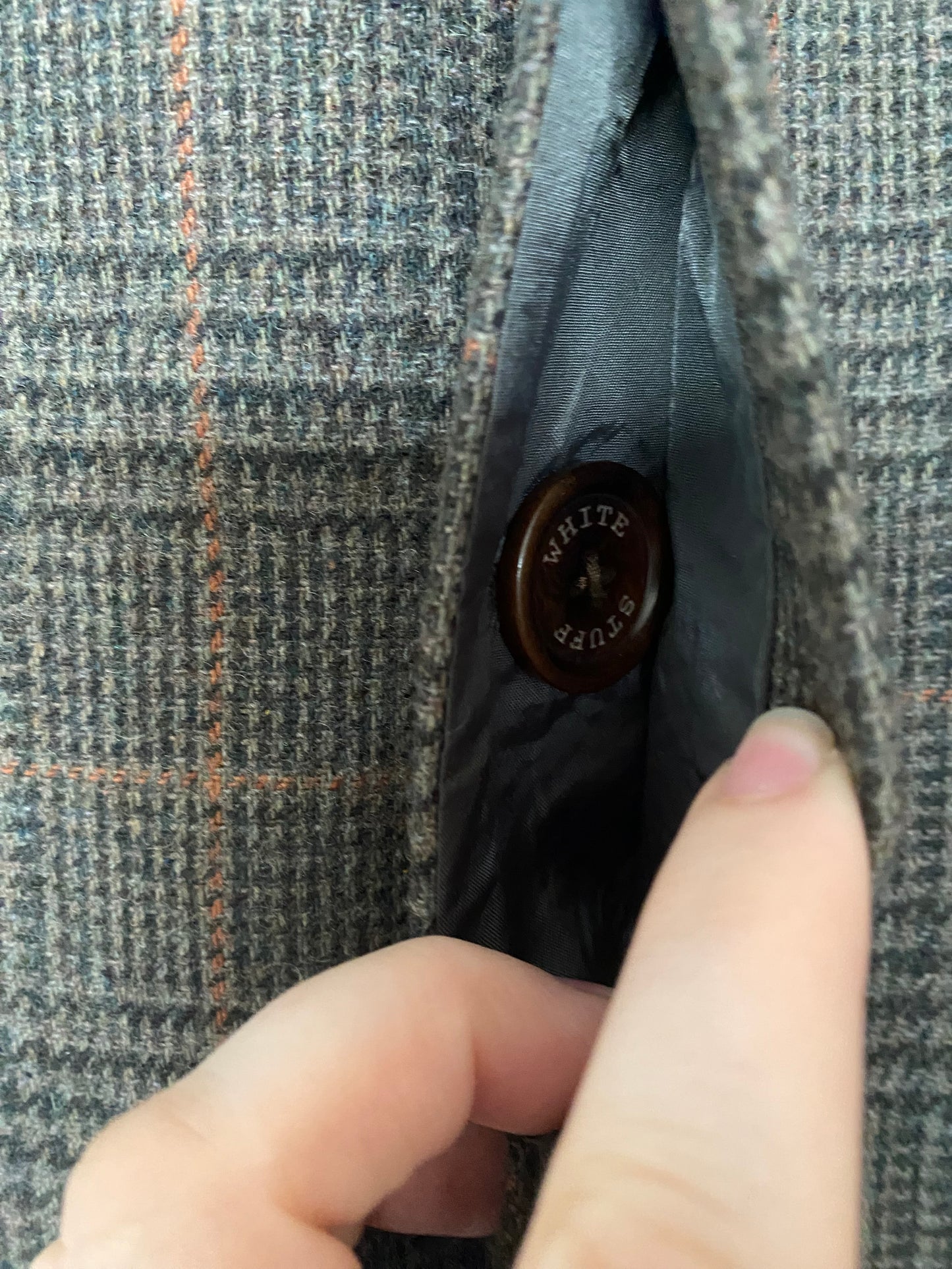 White Stuff Wool Blend Tweed Coat Size Large