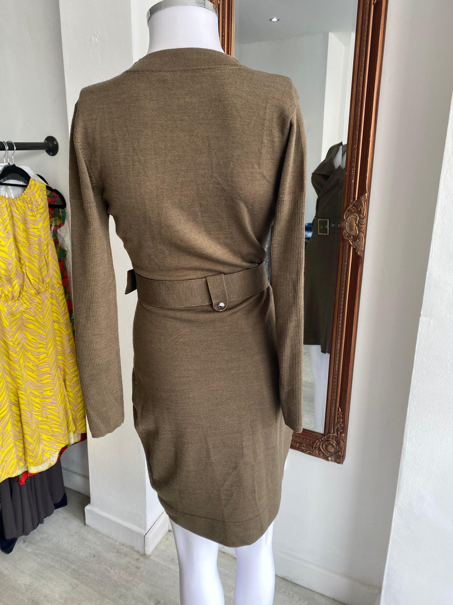 Karen Millen khaki dress size 8