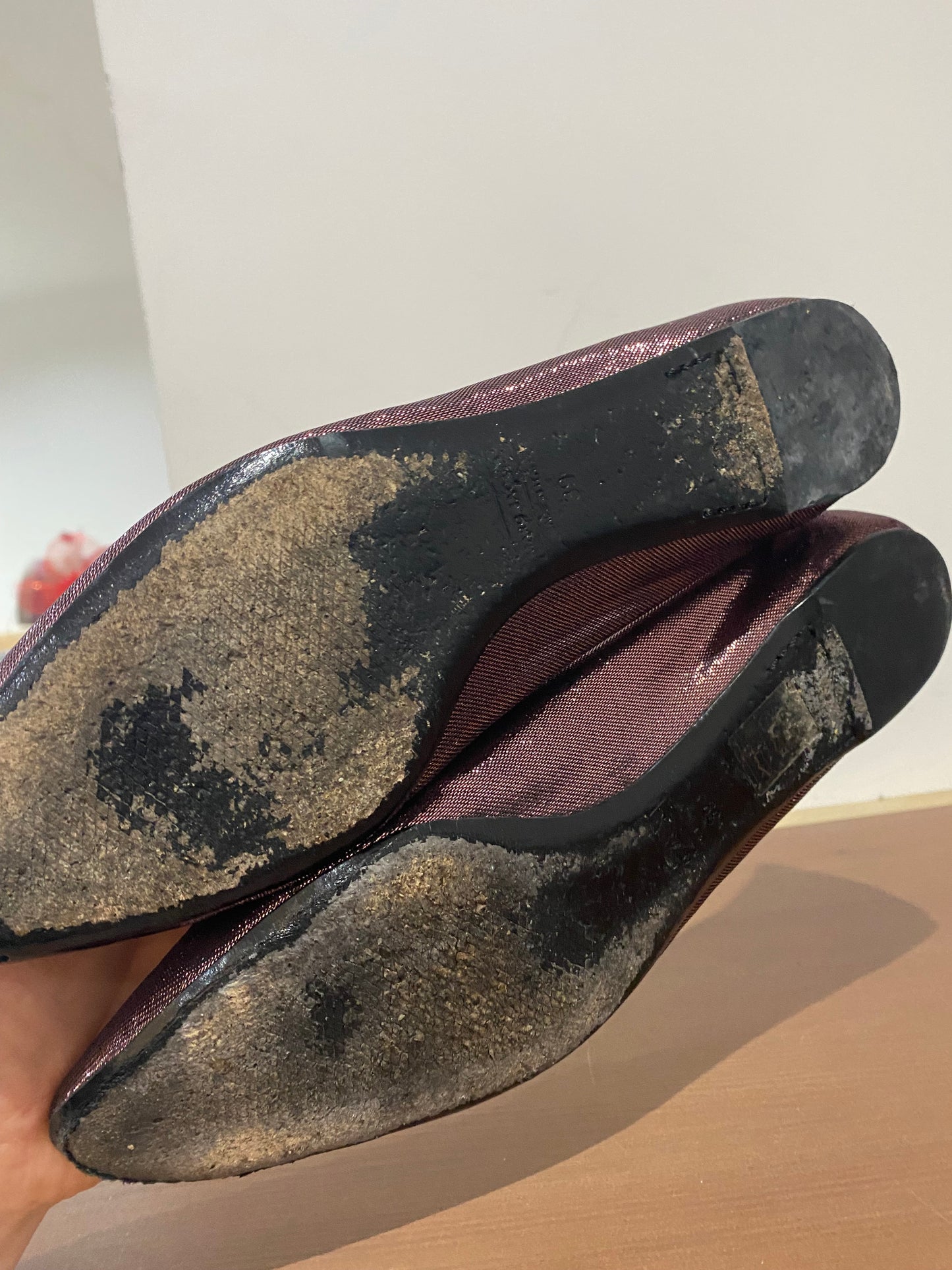 Marc Jacobs Purple Shimmer Flat Shoes Size 6