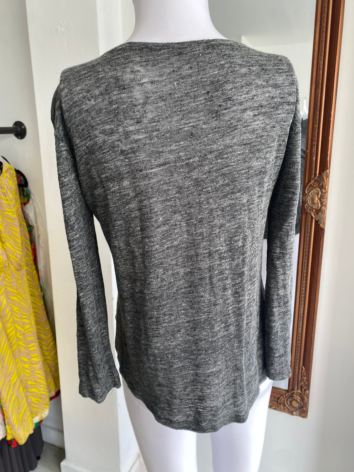 Zara grey top with diamantés size 8-10