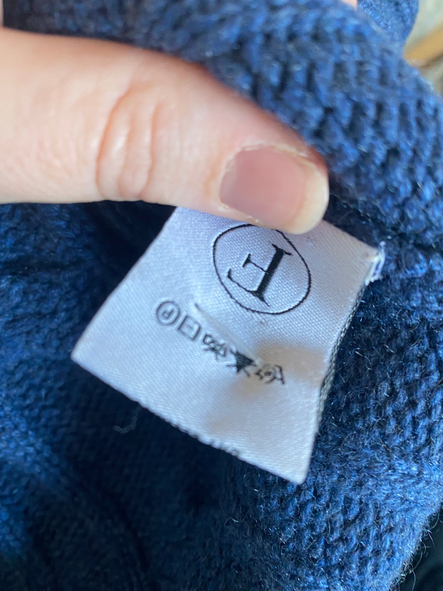 Charles Tyrwhitt 100% Pure Cashmere Blue Cable Knit Jumper Size XL