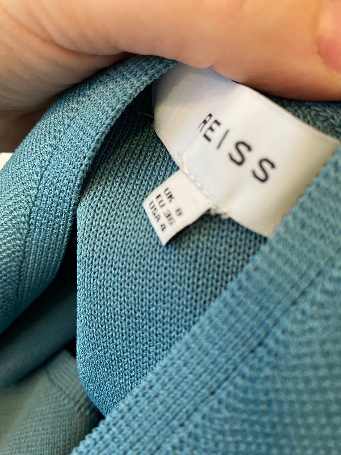 Reiss Light Blue Bodycon Dress Size 8