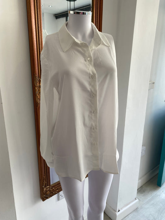 Mango White Shirt New with Tags Size 10-12