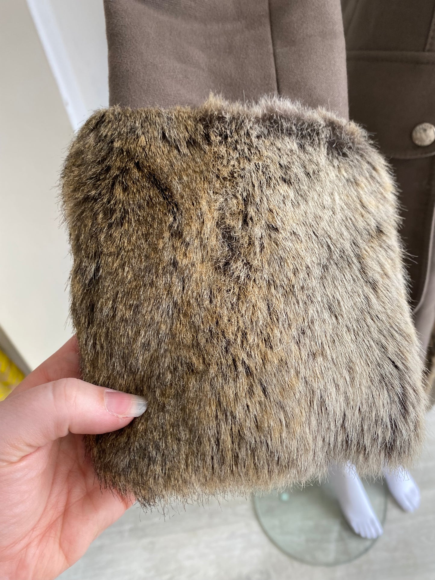 Karen Millen faux fur coat size 8