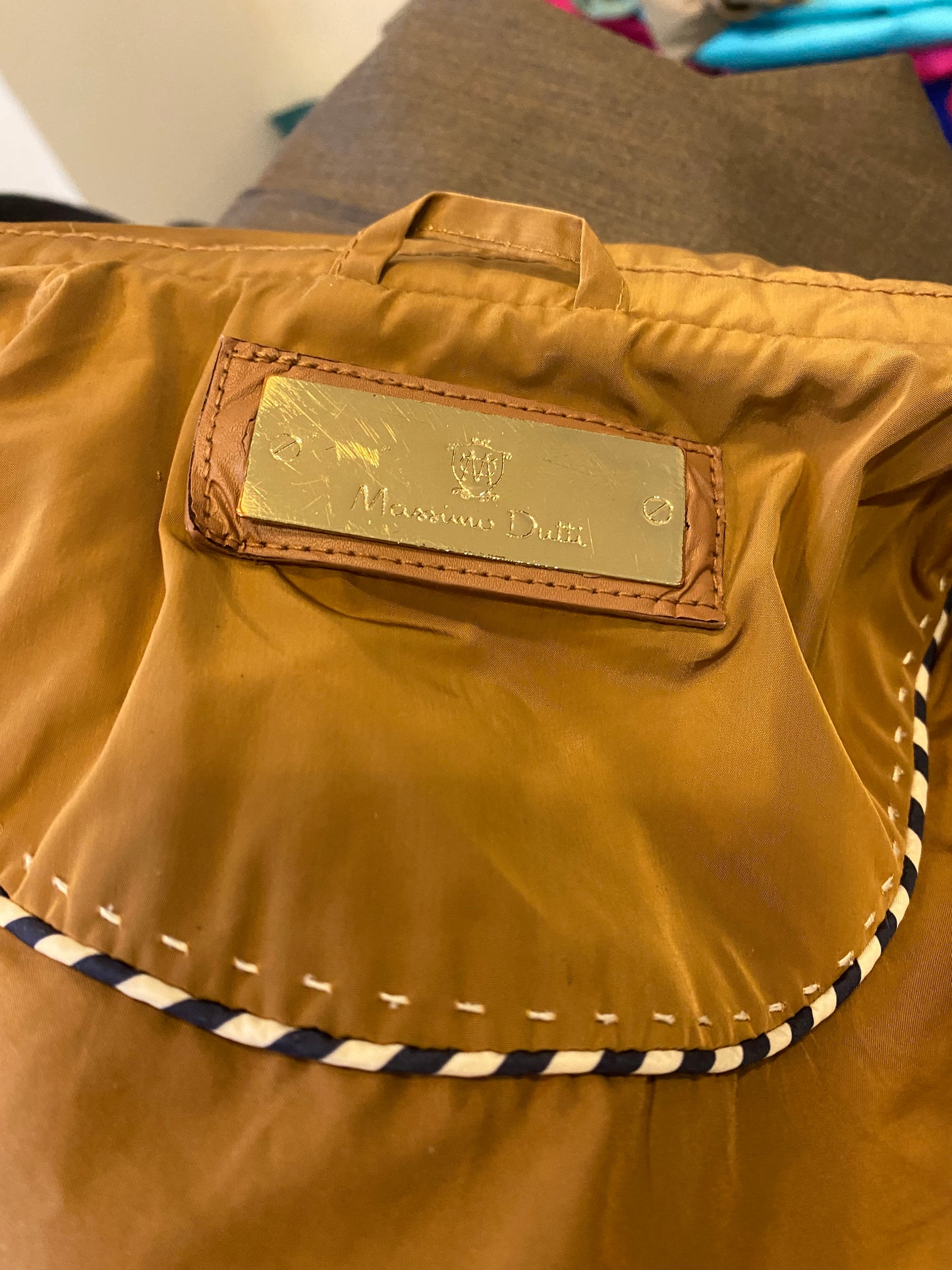 Massimo Dutti Gold Quilted Coat Size 6-8