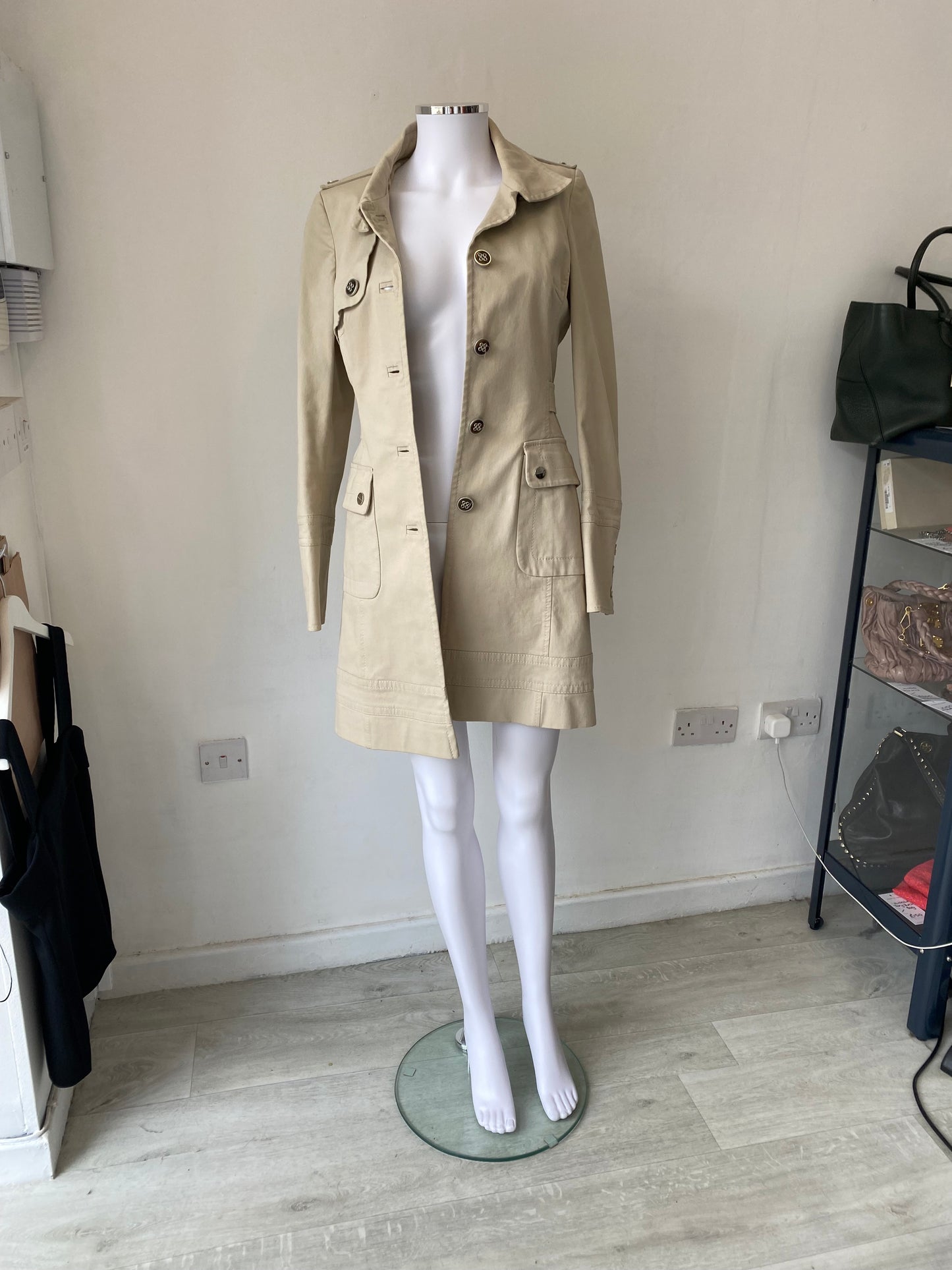 Karen Millen Trench Coat Jacket Size 8