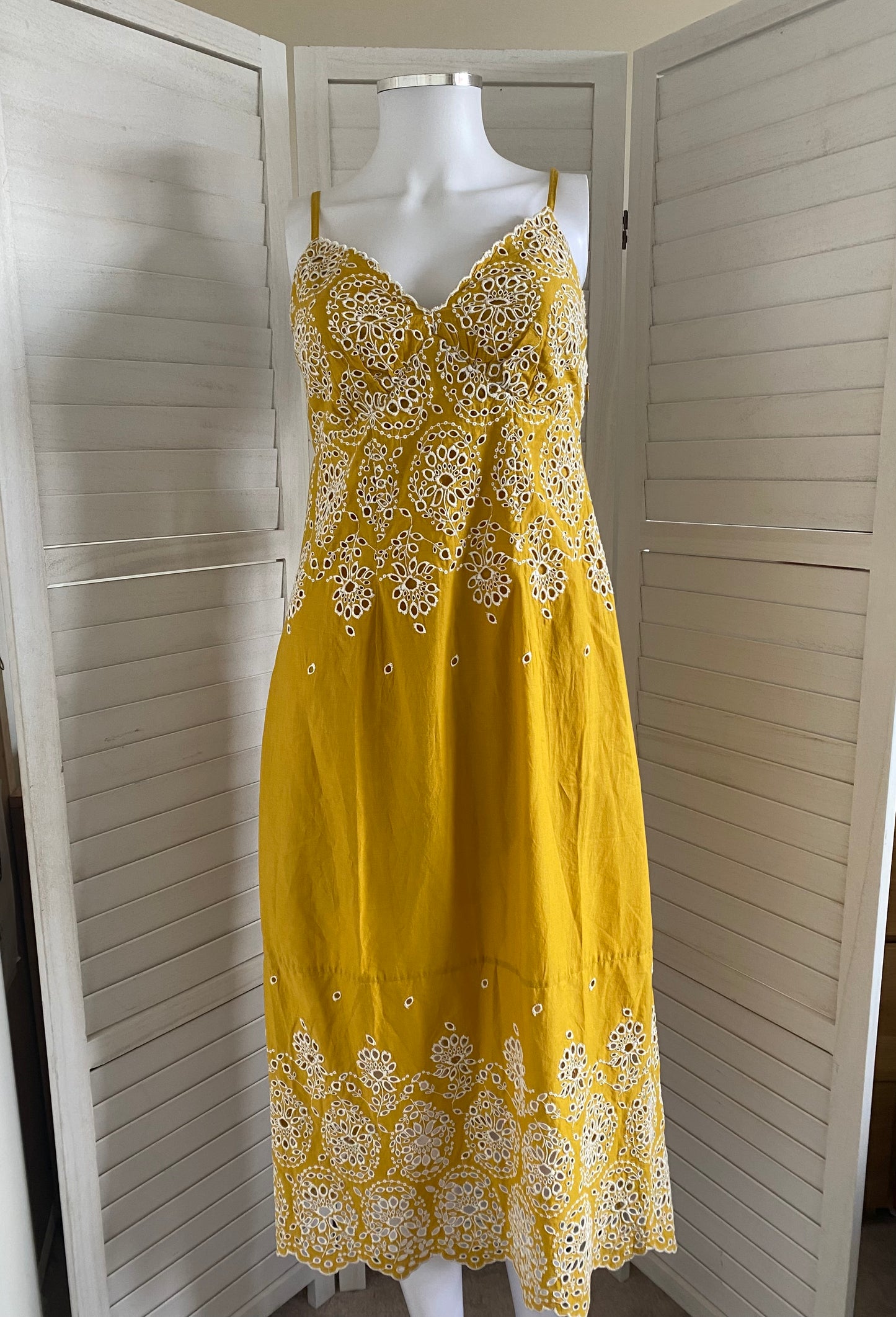 Fat Face Daisy Broderie MIDi Dress size 6