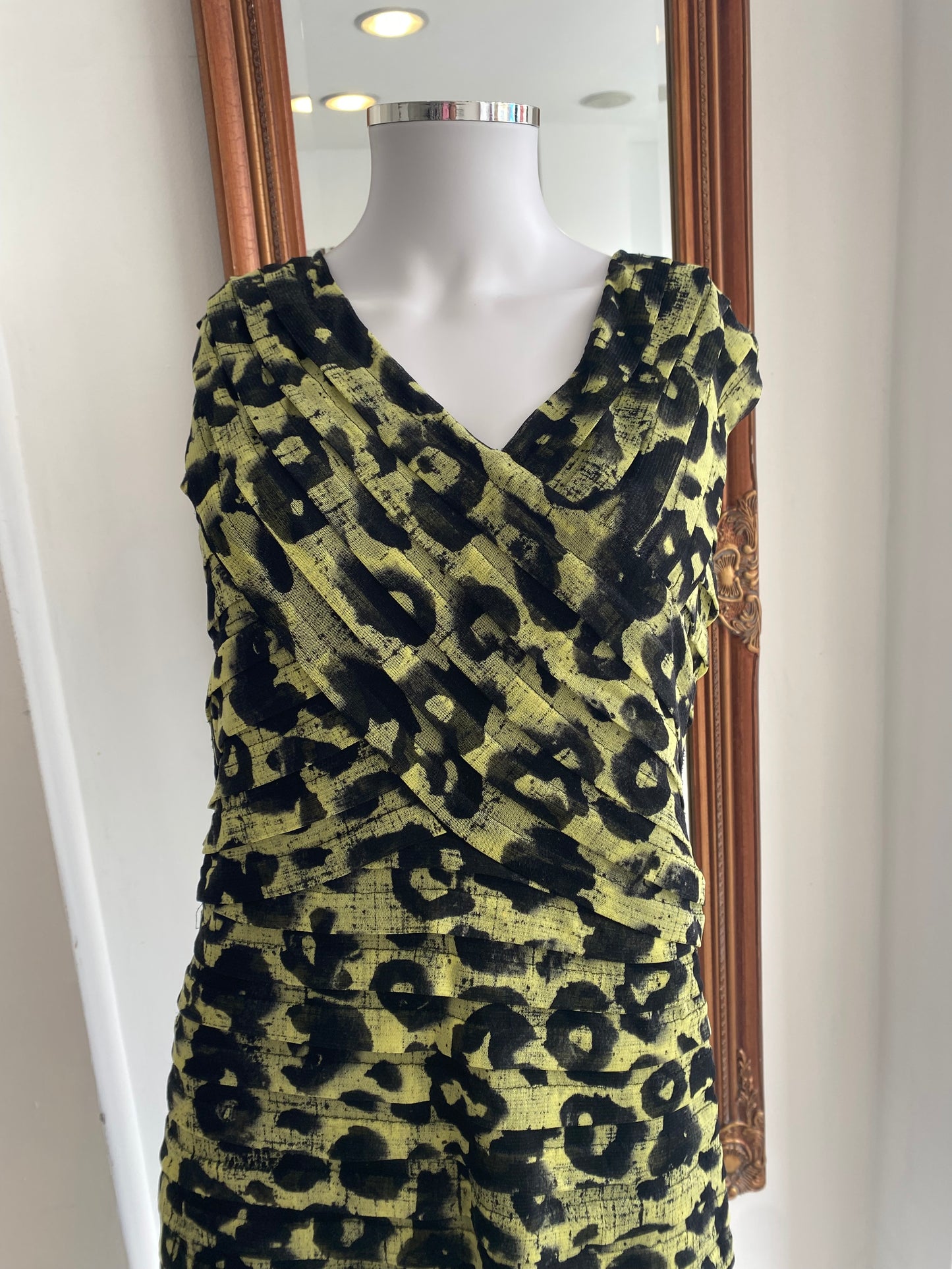Gold animal print dress size 14