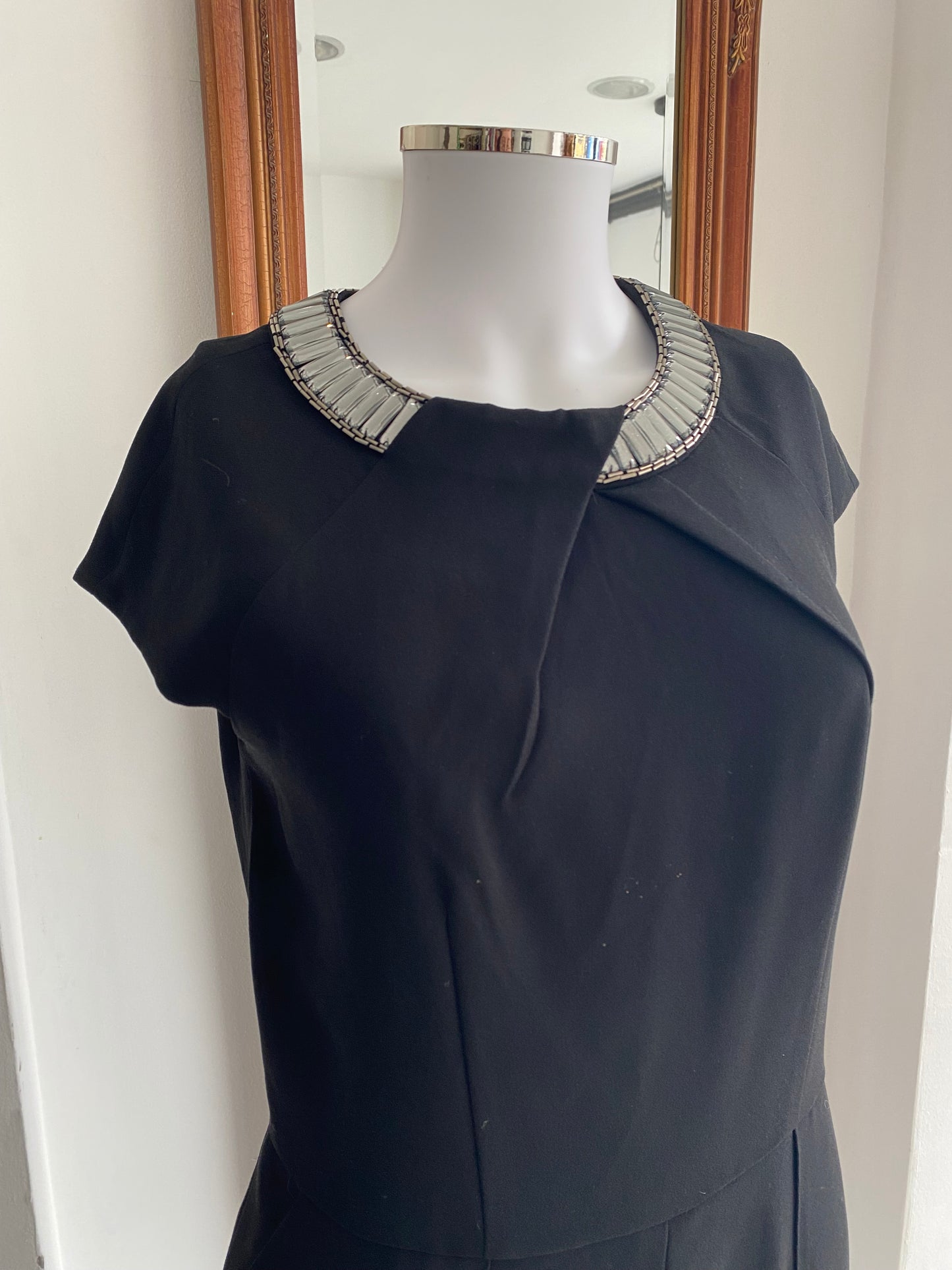 Ted Baker black embellished jumpsuit size 8