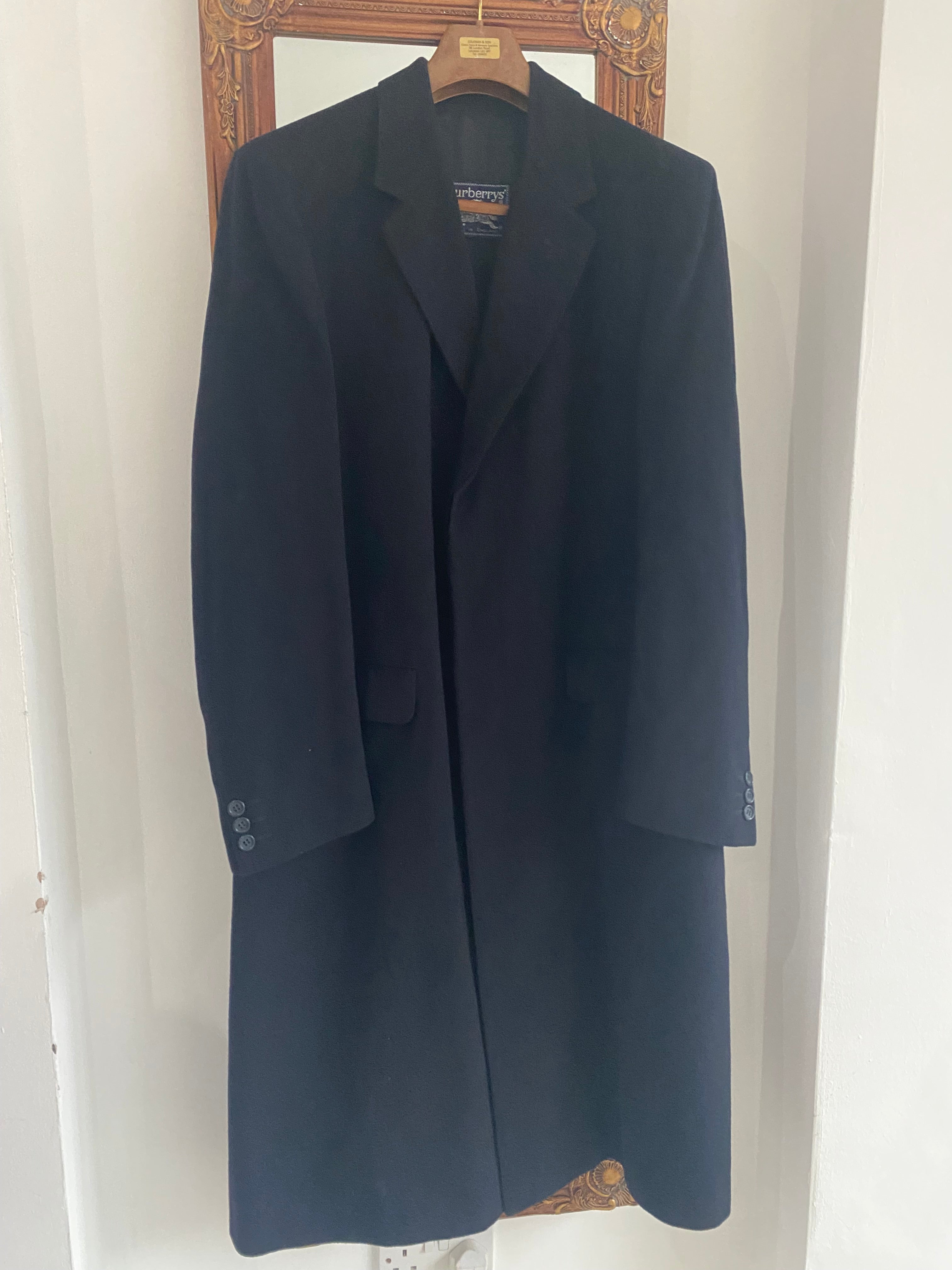 Burberry 100% Cashmere Coat Midnight Blue Size XL – Follow The Clothes