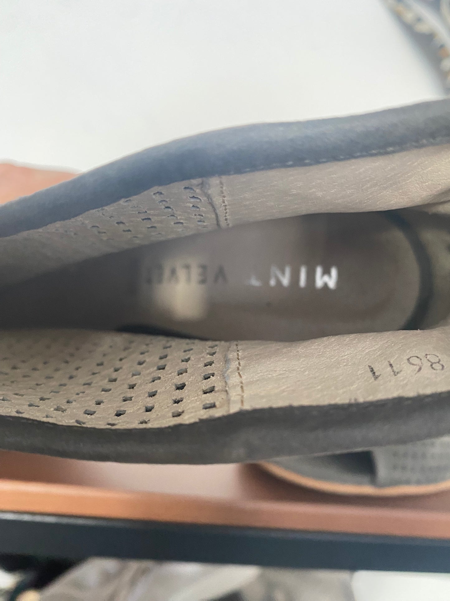 Mint Velvet Grey Laser Cut Boots Size 5