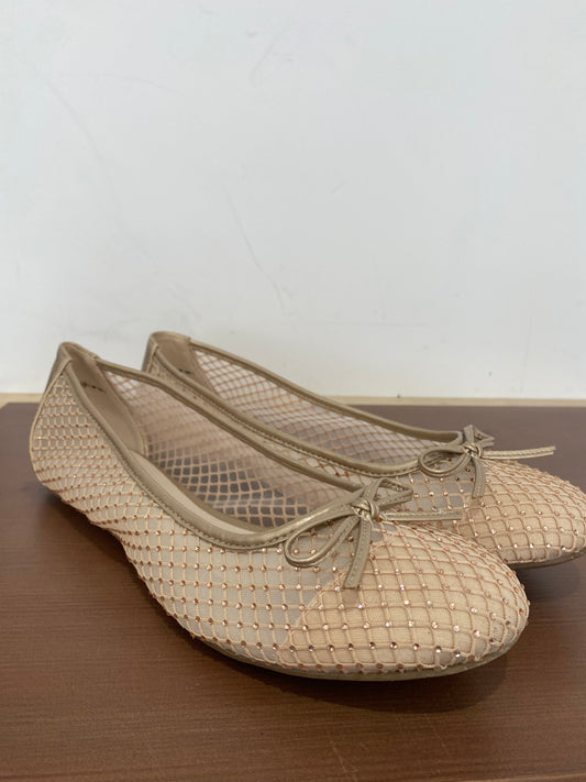 Diechmann Light Pink Sparkle Diamante Ballet Pumps Size 7 with Box