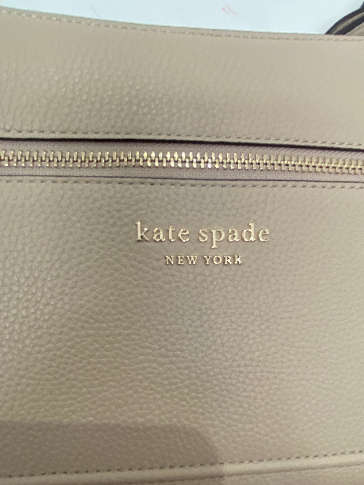 Kate Spade Hudson pebbled leather handbag cream