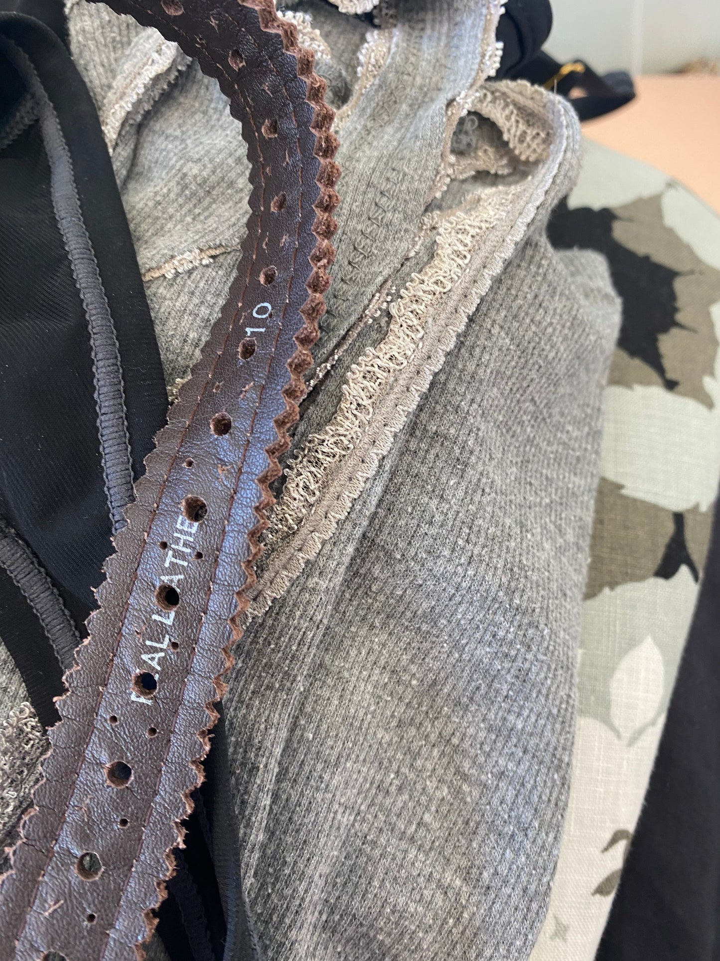 Coast Brown Leather Belt with Bow Detail Size 10