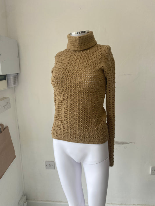 Pringle Beige Boucle Jumper Size 6-8