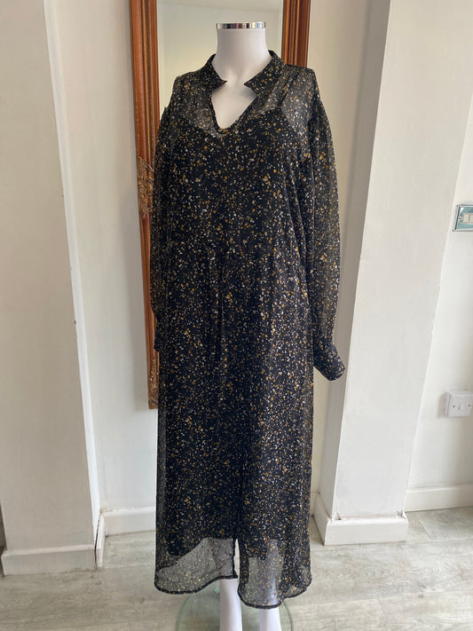 Blake Seven gold metallic dress size 12