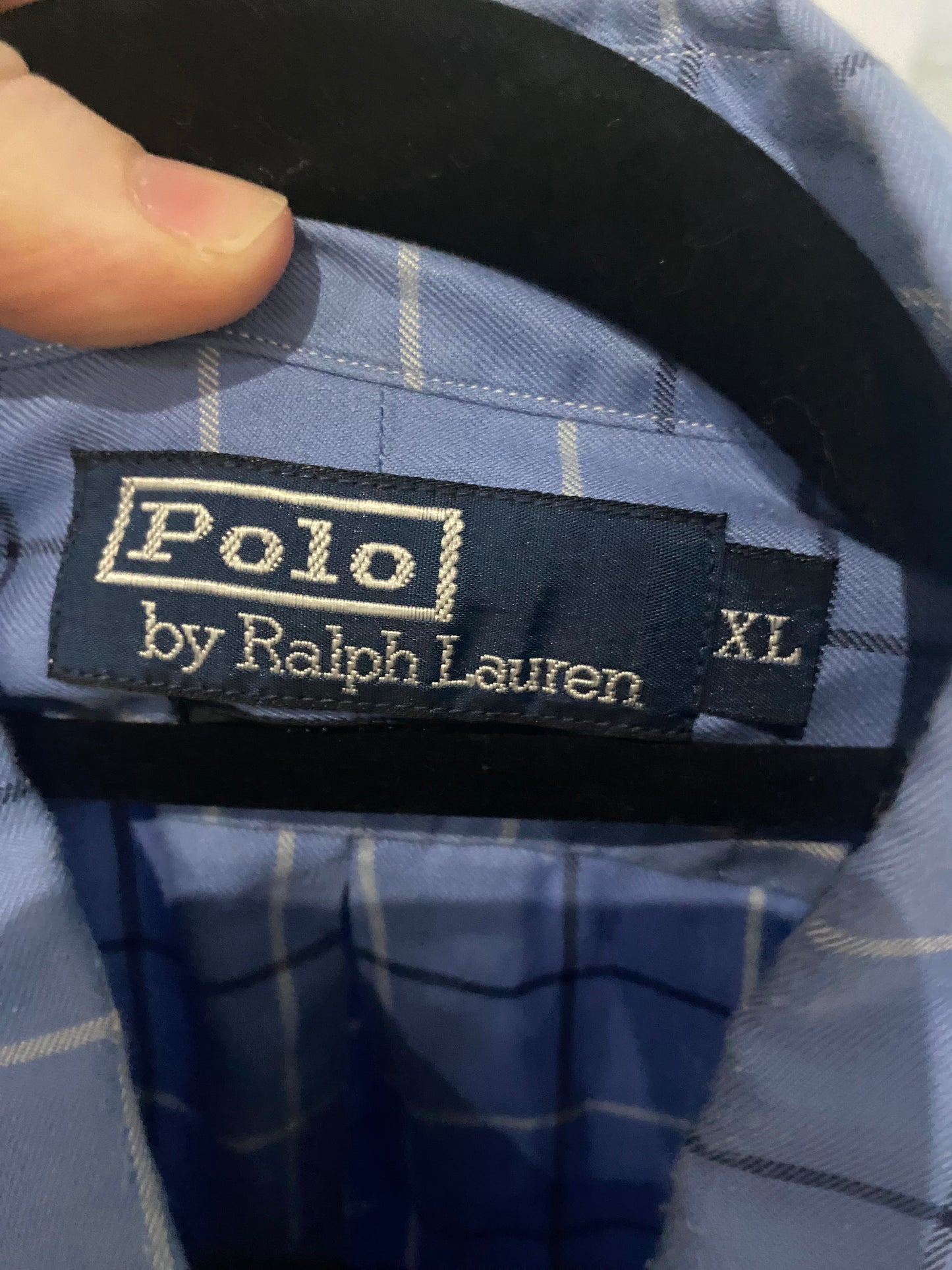 Polo Ralph Lauren Blue Checked Shirt Size XL