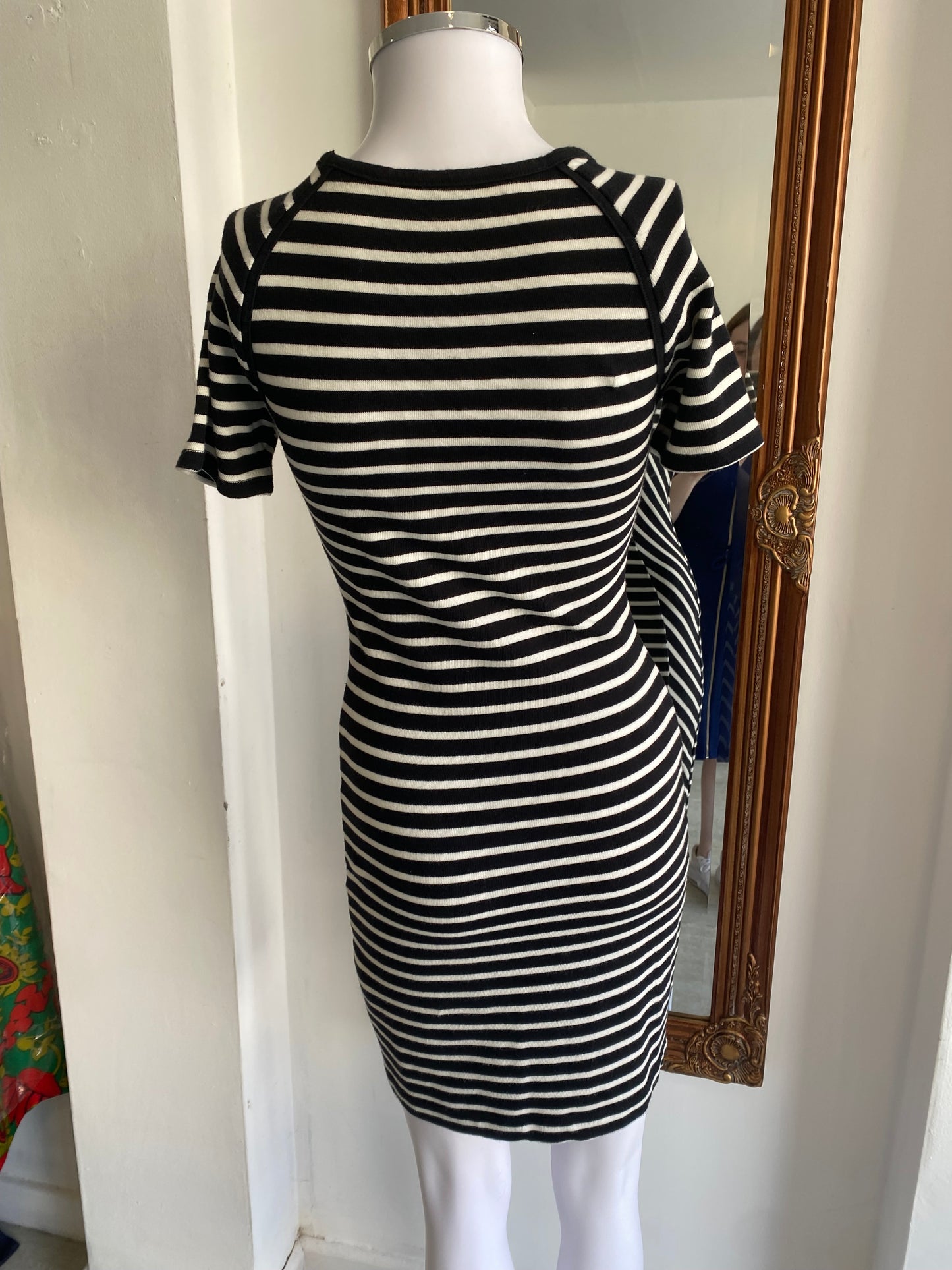 French Connection striped bodycon dress size 8