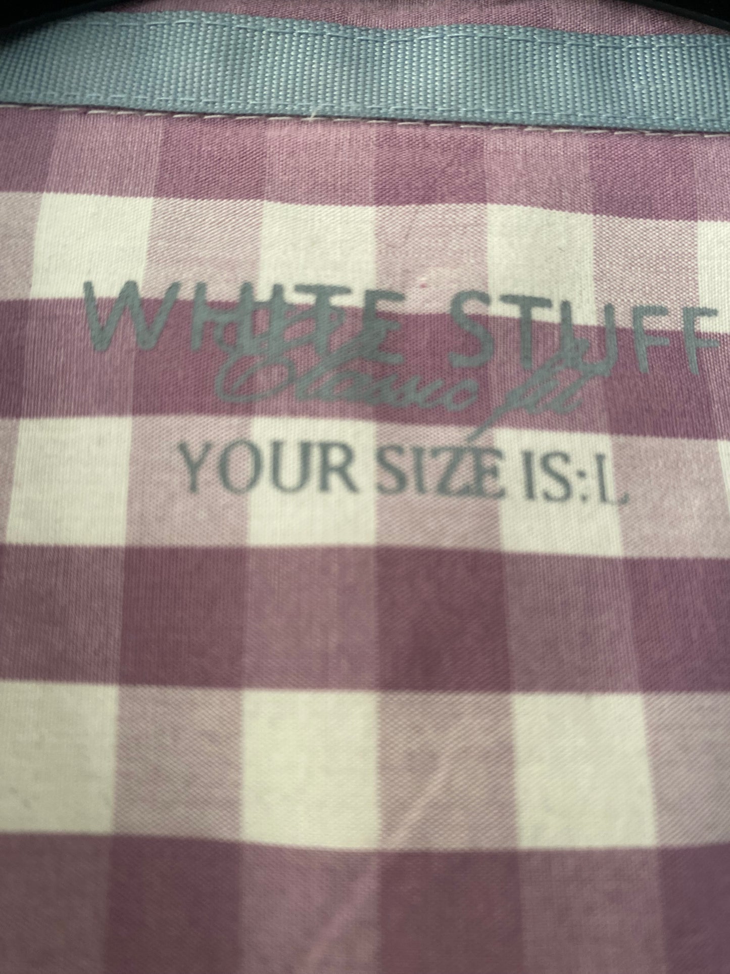 White Stuff Purple Checked Shirt Size Large