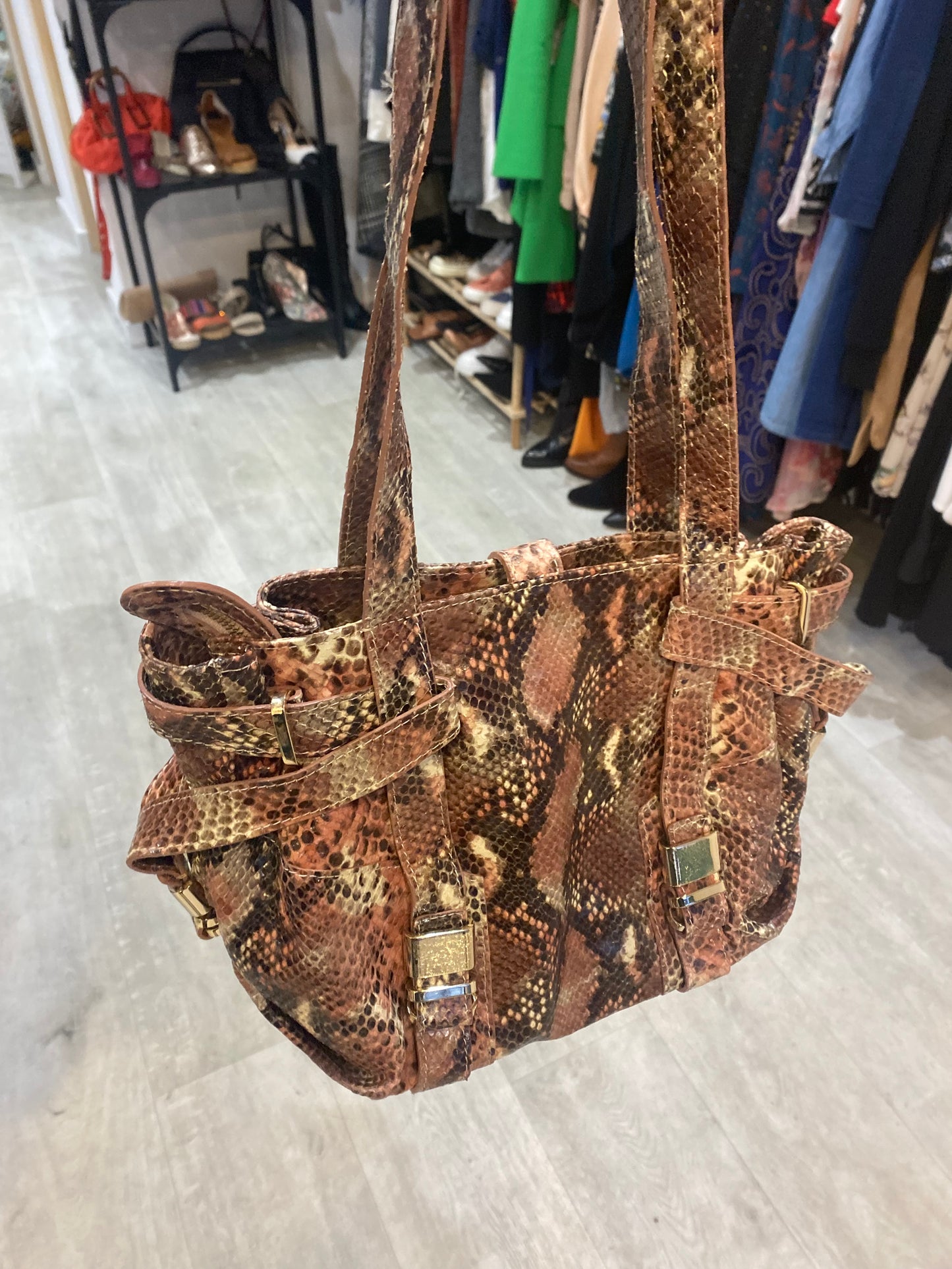 LK Bennett Faux Snake Leather Handbag