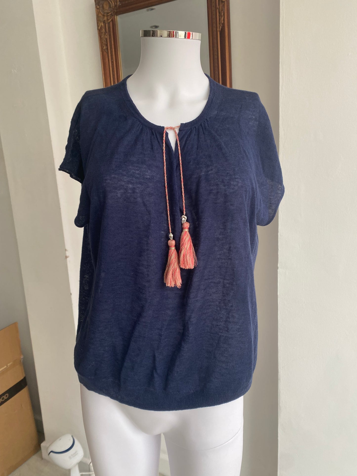 Zadig and Voltaire navy top 8-10