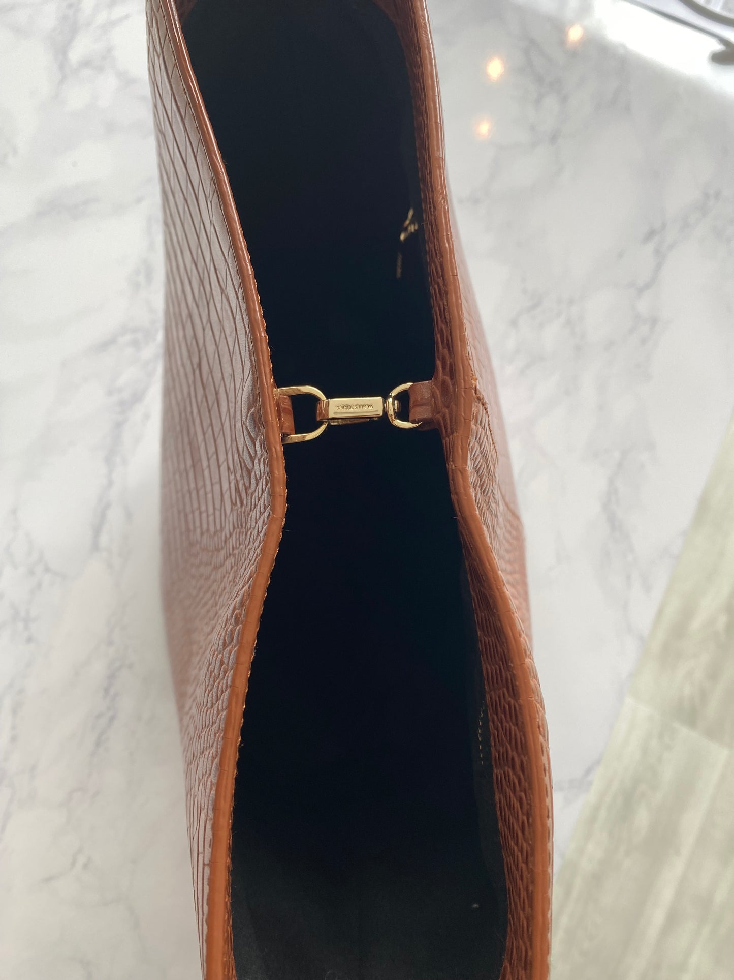 Whistles Brown Leather Bucket Bag