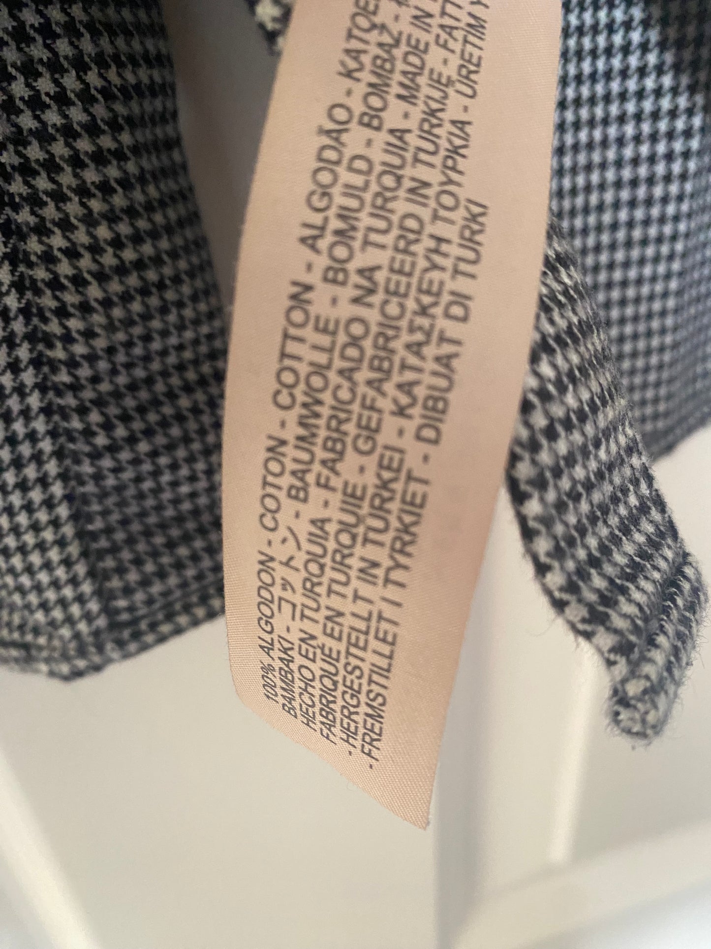 Massimo Dutti Houndstooth Check Shirt Size XL