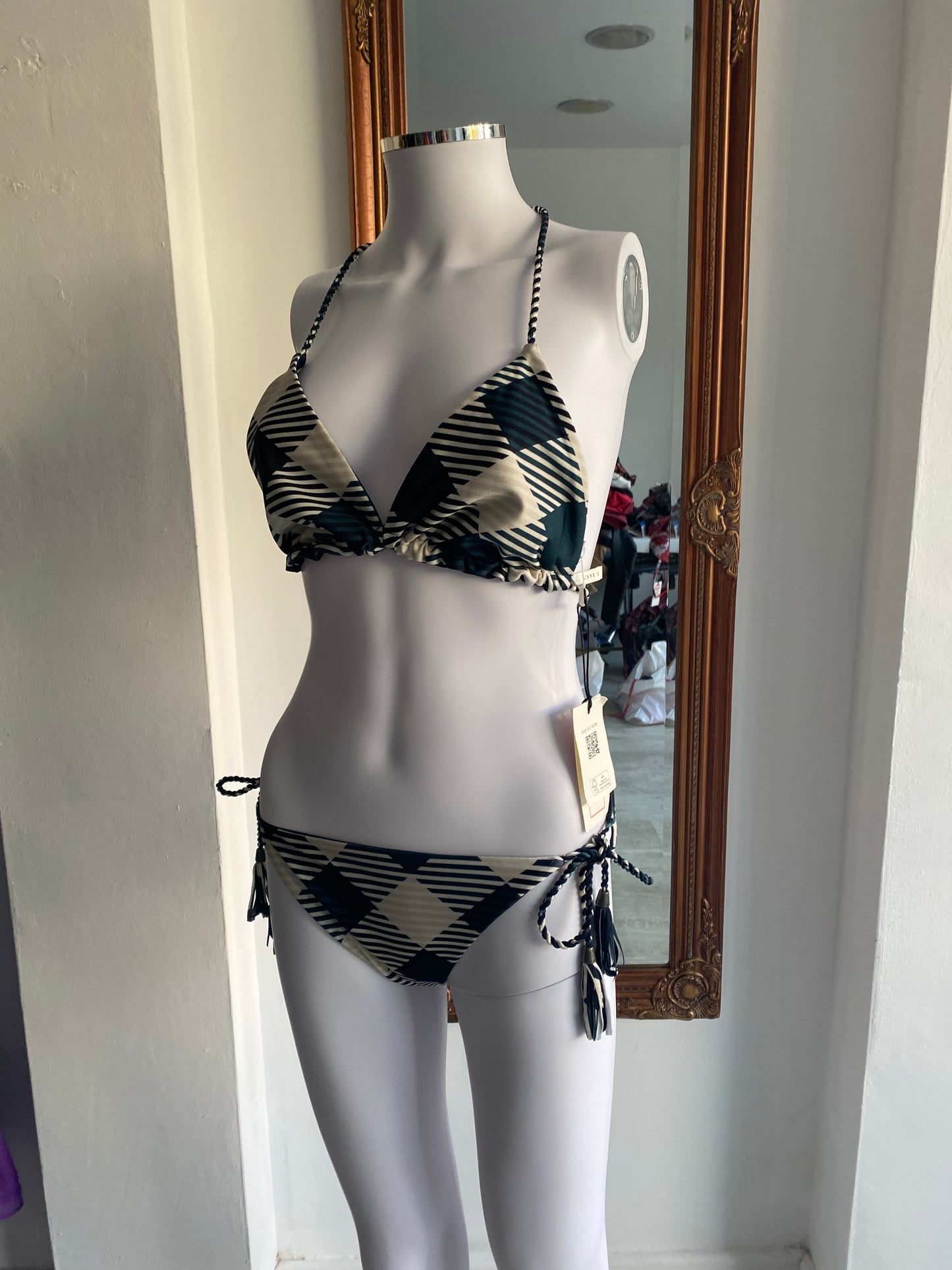 Ted Baker dogtooth print bikini size 10 brand new with tags