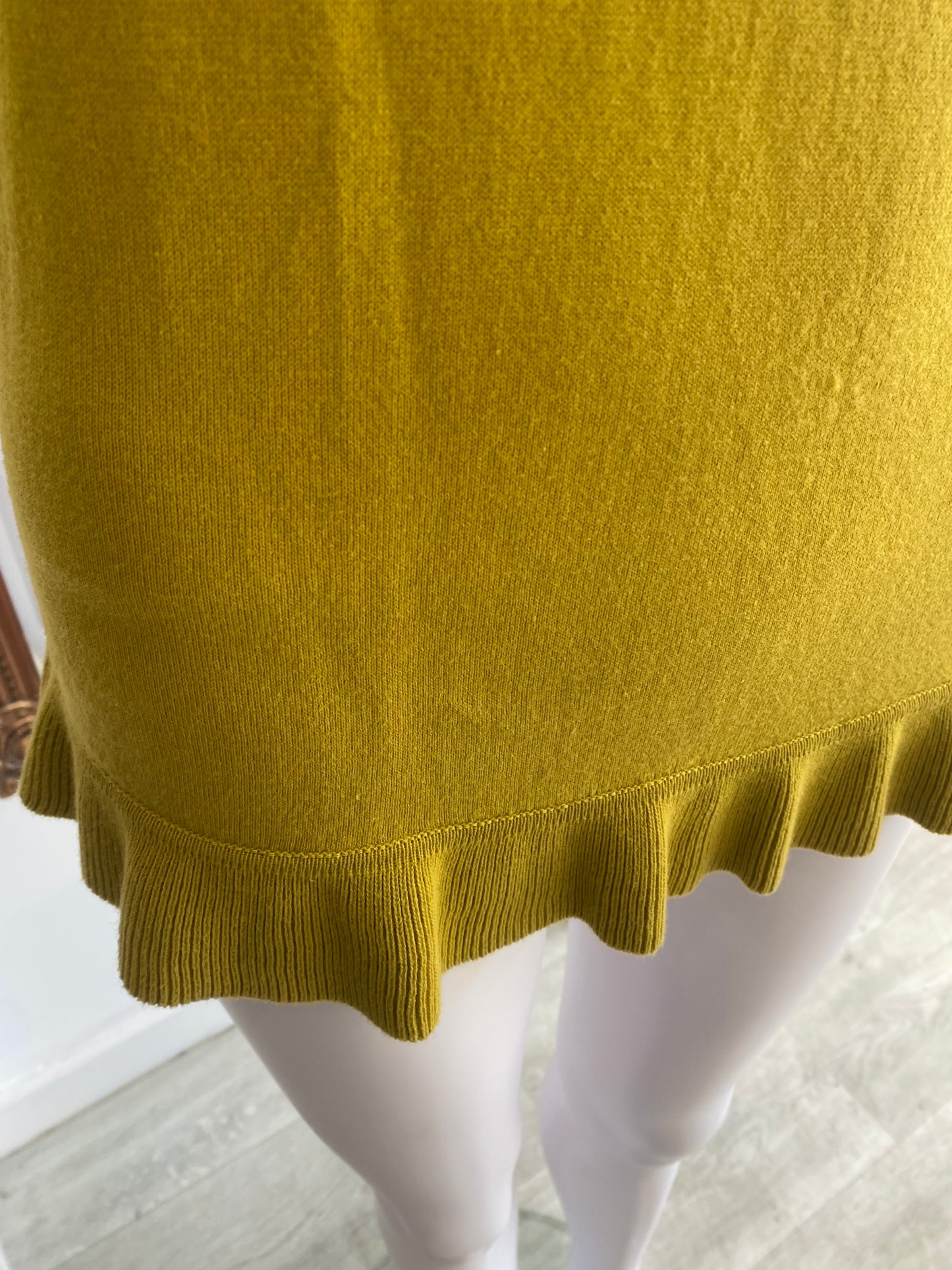 Ted Baker mustard knit top with diamante detailing size 8-10