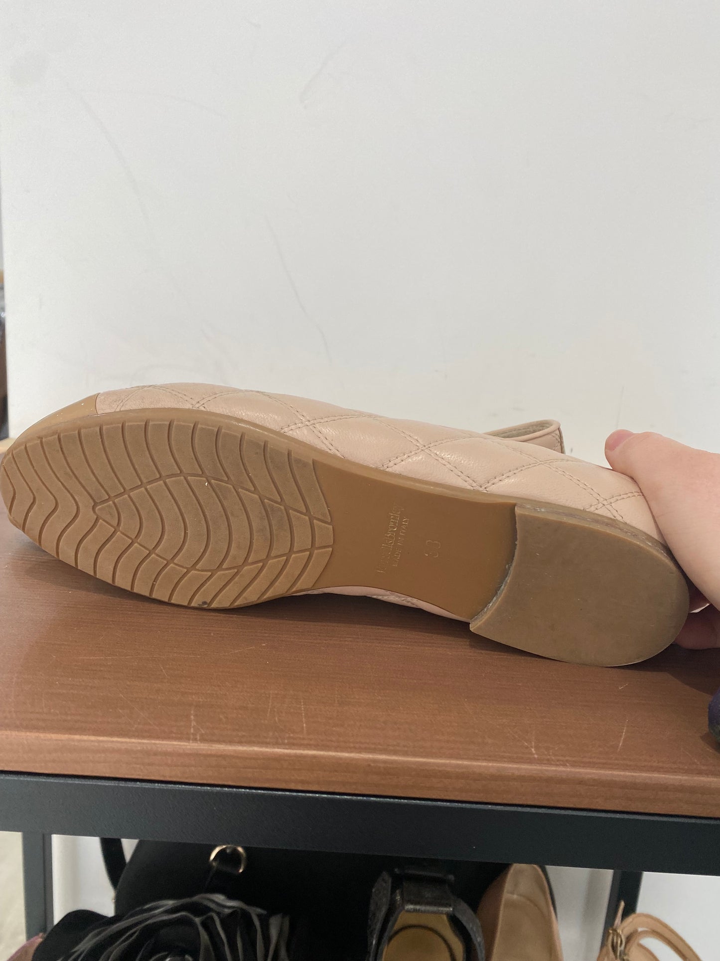 Russell and Bromley Blush Pink Leather Quilted Pumps Size 5