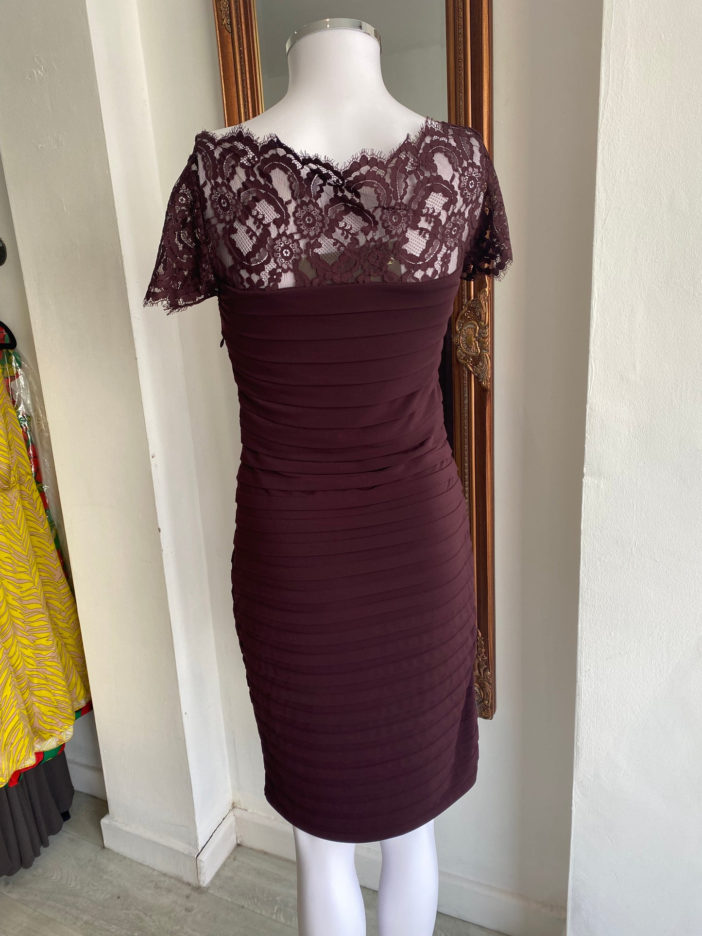 Mint Velvet burgundy dress size 8