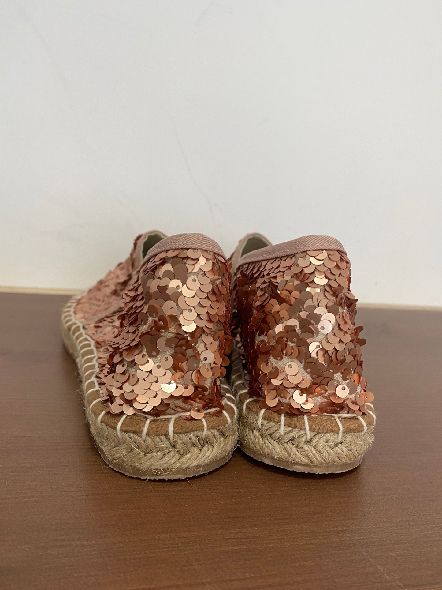 Miss KG Desiree Gold Sequin Espadeilles Size 6 New with Box