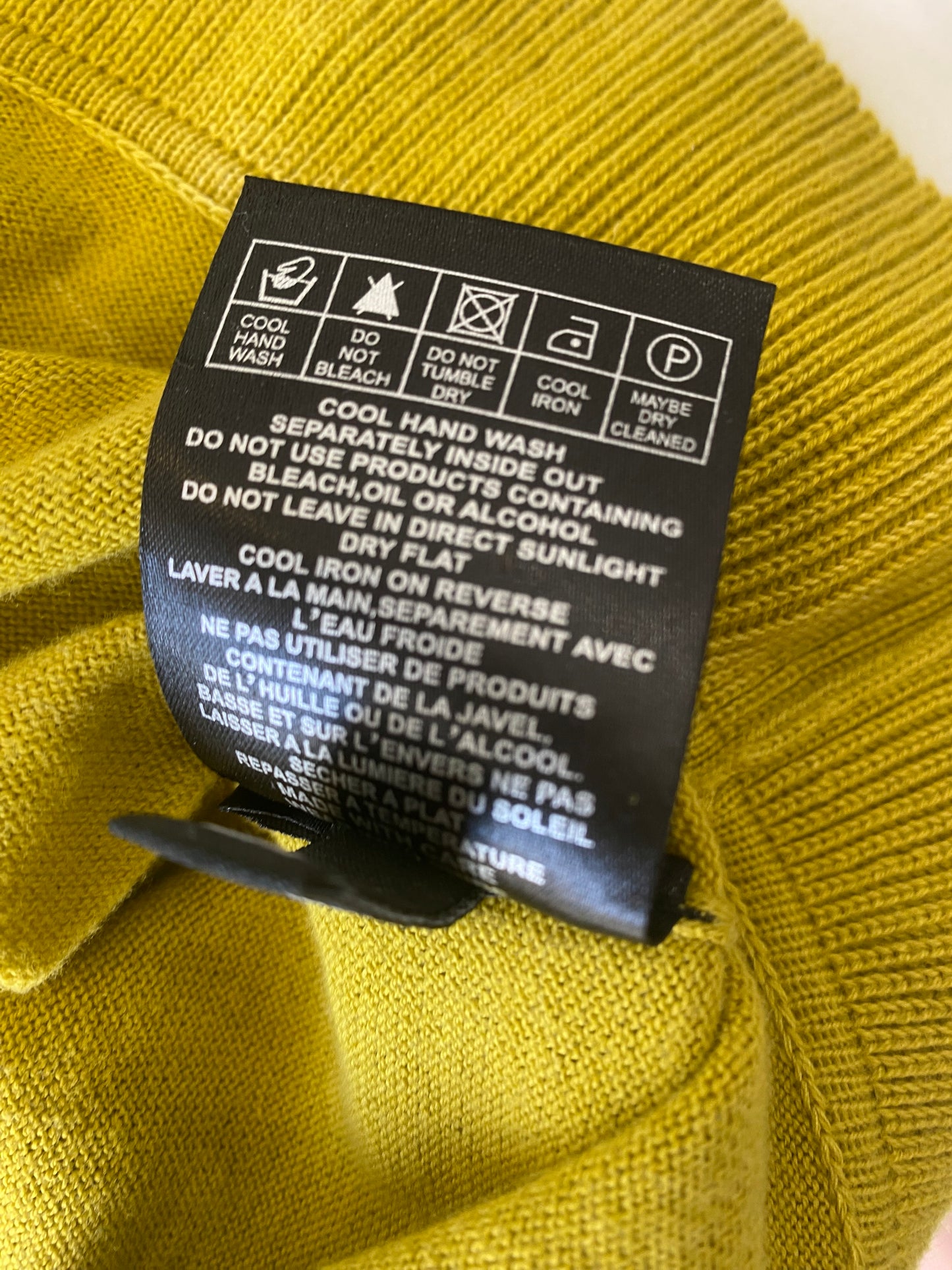 Ted Baker mustard knit top with diamante detailing size 8-10